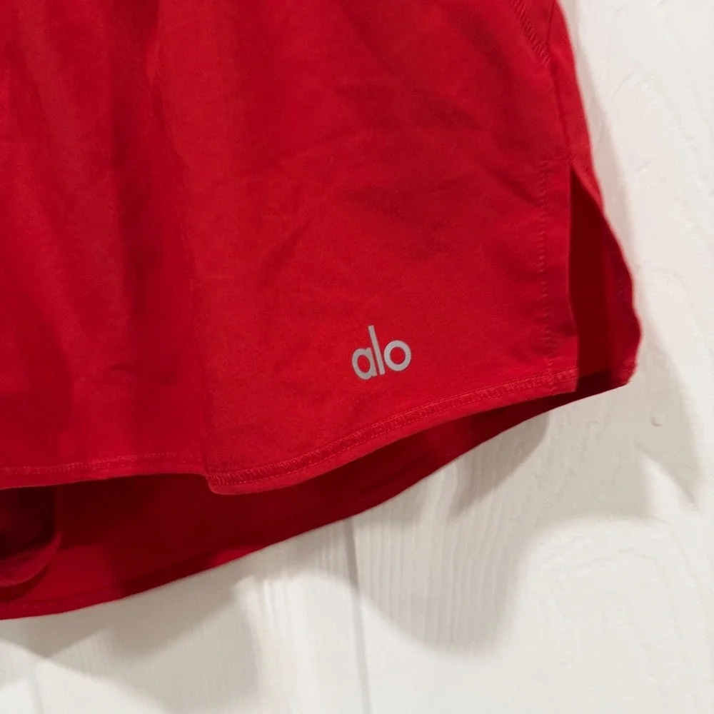 Alo Yoga Ambience‎ Shorts Red W6230R Women XS Athletic Running Workout